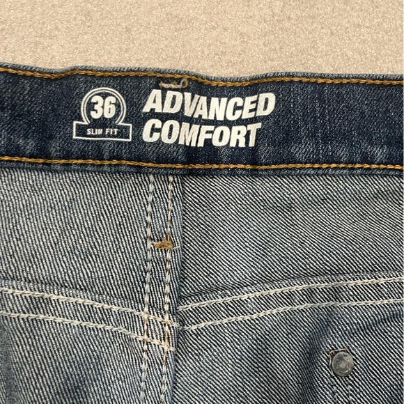 [34*34]Wrangler Classic Advanced Comfort Slim Fit Blue Men Jeans NWOT - Picture 3 of 9